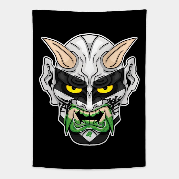 The Great Muta - White Oni Tapestry by Mark Out Market