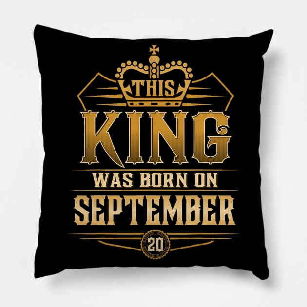 This King Was Born On September 20Th Virgo Libra Pillow by IainDodes