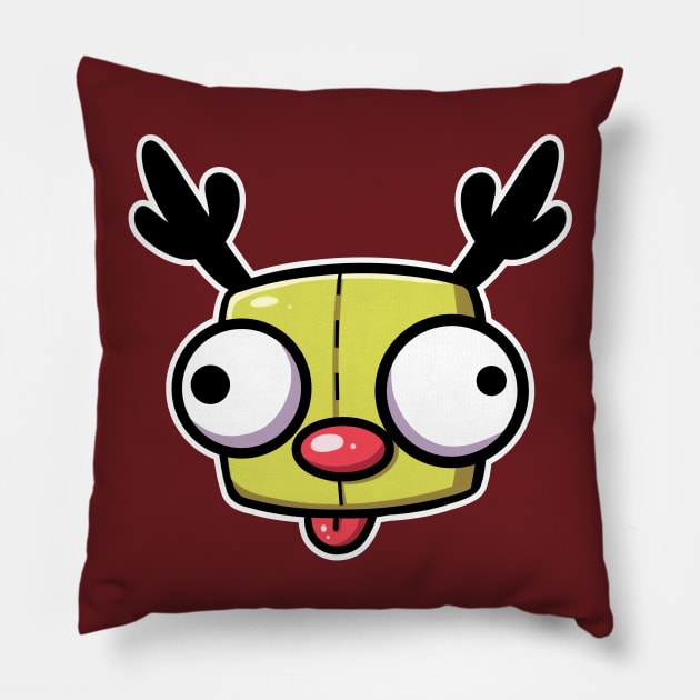 Gir The Red Nose Reindeer Pillow by PeppermintKamz