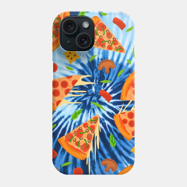 Tie Dye Pizza Phone Case by Golden Eagle Design Studio