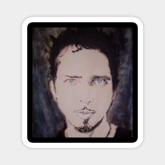 Chris Cornell Magnet by Mike Nesloney Art