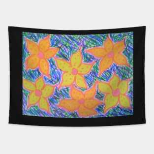 Colorful Spring Fresh Flowers Tapestry