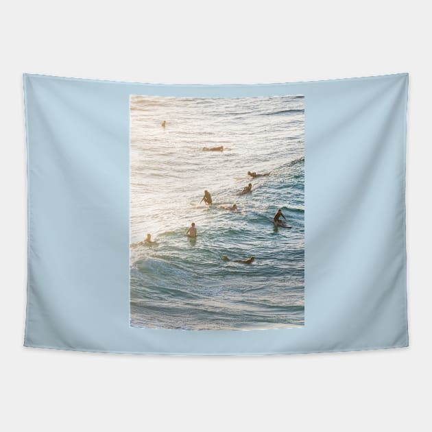 Golden Afternoon Surfers Tapestry by LukeDavidPhoto