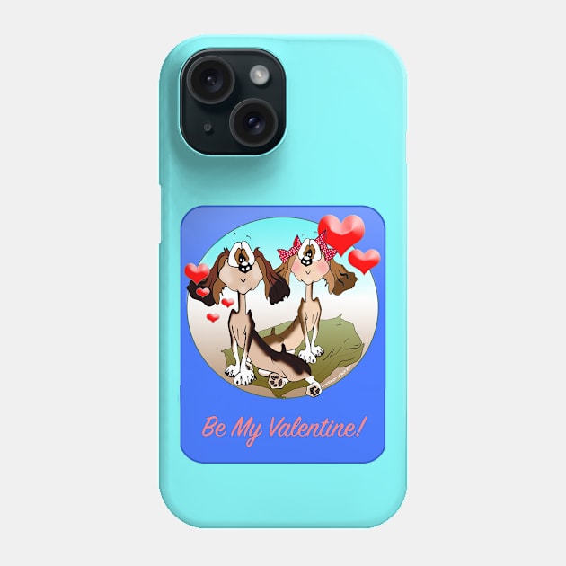 SPANIEL Valentine Cartoon. Phone Case by chepea2