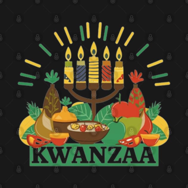 Kwanzaa Unity Feast,Kwanzaa, unity, feast, kinara, candles, principles, holiday, celebration, cultural, vibrant by designe stor 