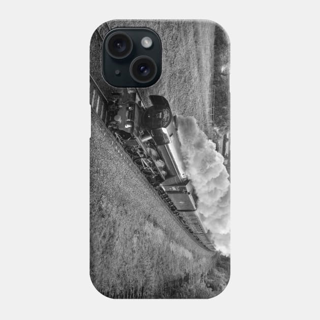 Flying Scotsman - Black and White Phone Case by SteveHClark