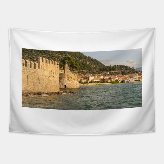 Castle of Nafpaktos and some Ocean Tapestry by KensLensDesigns