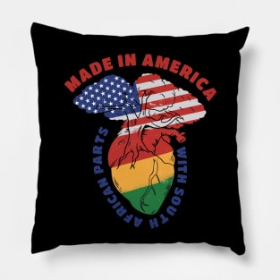 Made In America With South Arfican Parts, Blackish Pillow