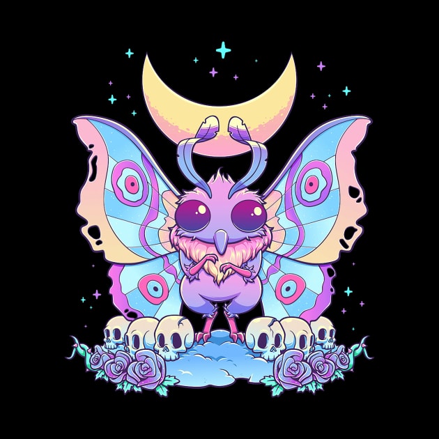 Pastel Cute Mothman Monster Kawaii by David Brown