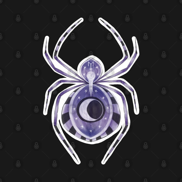 Purple and Black Space Spider by Metal Tea
