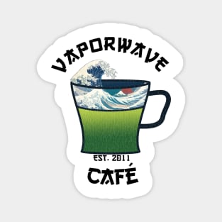 Vaporwave Aesthetic Great Wave Off Kanagawa Cafe Coffee Tea Magnet