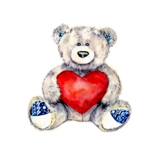 teddy bear with heart i love you T-Shirt