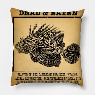 Lionfish Wanted Pillow