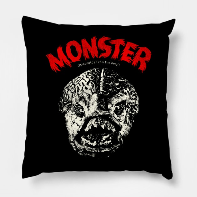 Monster, Humanoids From The Deep // Horror Movie Pillow by darklordpug