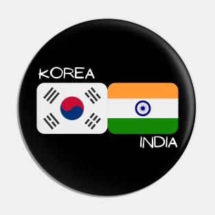 Korean Indian - Korea, India Pin