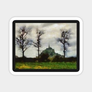 Impressionist View of Mont Saint Michel Magnet