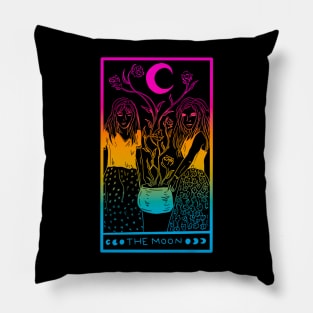 Midnight Margarita Moon - tarot card pan pride sunset Pillow