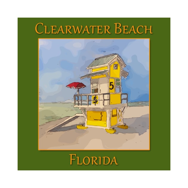 Cute lifeguard tower in Clearwater Beach Florida by WelshDesigns