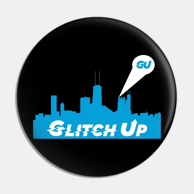 Chicago Skyline - Glitchup Signal Pin by GlitchUp