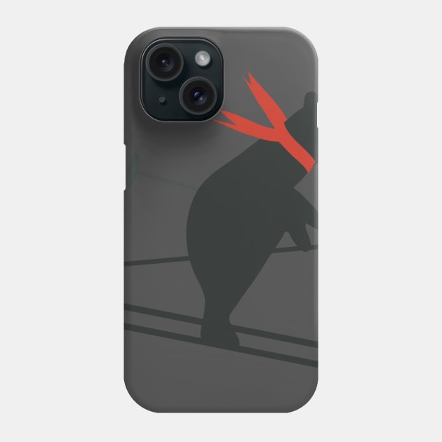 Bear skiing Phone Case by tfinn