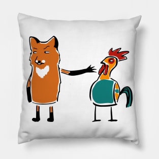 Fox & Rooster Pillow