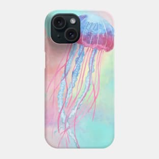 Jellyfish in Ocean Watercolor Phone Case