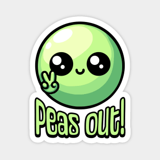 Peas Out! Cute Pea Pun Magnet