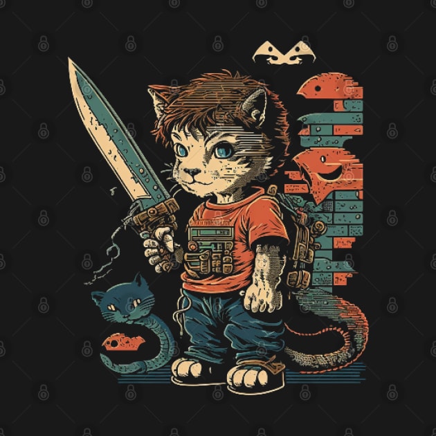 Knife Cat Pixel Art by Pixel-Eye