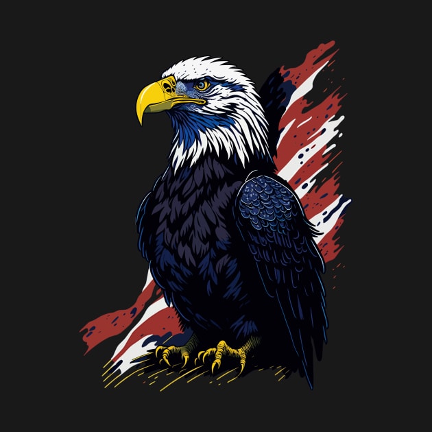 Patriotic Eagle 4th of July USA American Flag by nickymax915