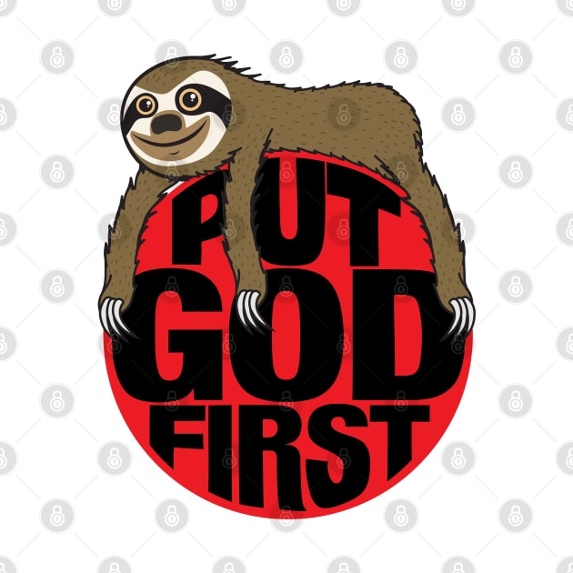 Sloth Put God First by Plushism