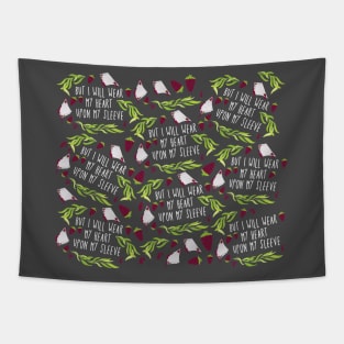 i will wear my heart on my sleeve - othello shakespeare pattern Tapestry