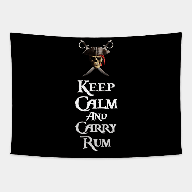 Keep Calm And Carry Rum Tapestry by macdonaldcreativestudios