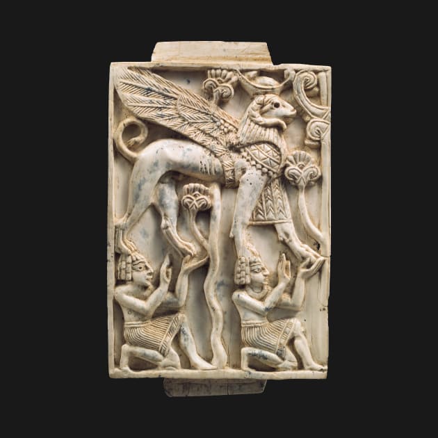 Assyrian Ivory Carving from Nimrud by nadegata