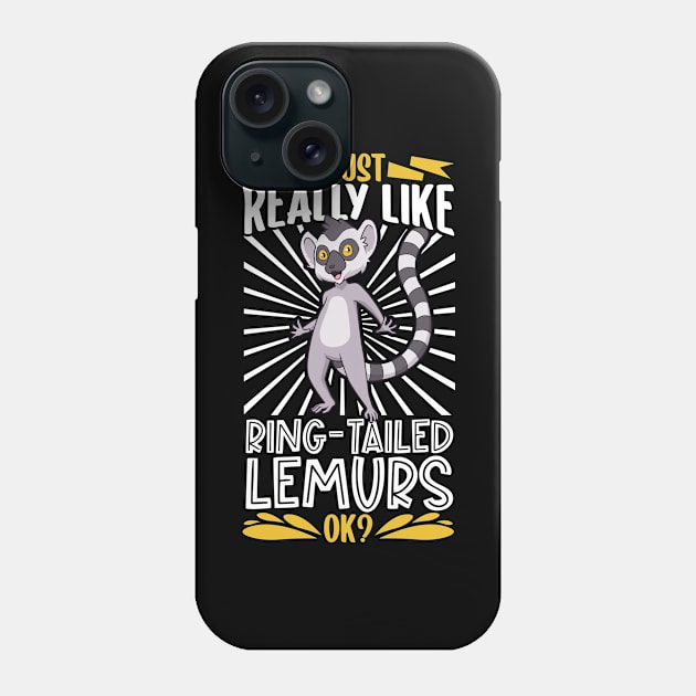 I just really love Ring-Tailed Lemurs Phone Case by Modern Medieval Design