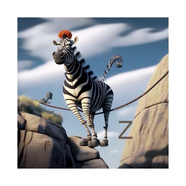 Letter Z for Zebra on Zipline from AdventuresOfSela by Parody-is-King