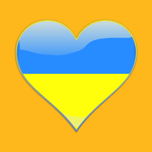 Ukrainian flag inside a heart T-Shirt