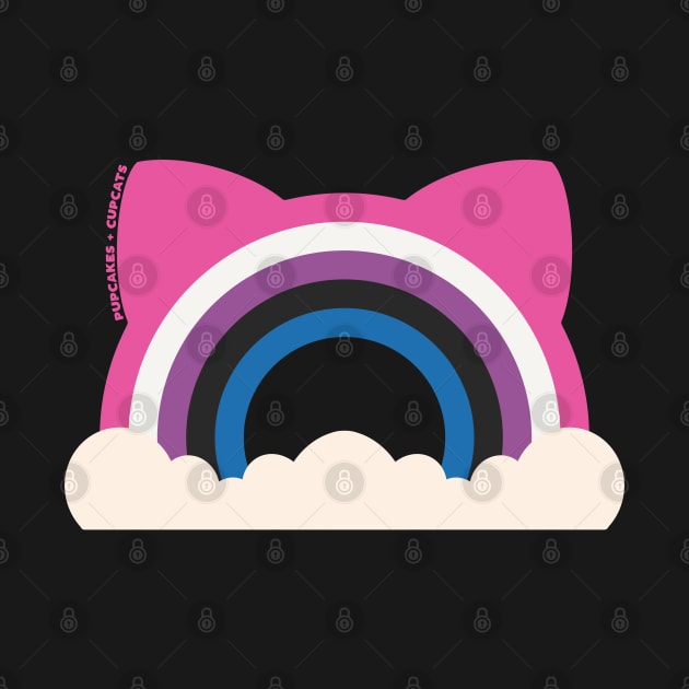 Gender Fluid Pride Cat Ear Rainbow by Pupcakes and Cupcats