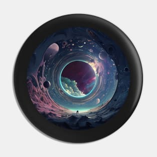 Looking Up At The Hole In The Sky Circle Event Horizon Pin