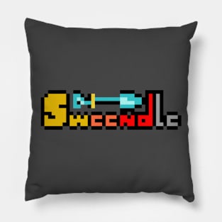 sweendle text logo Pillow