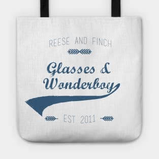 Glasses and Wonderboy (blue) Tote