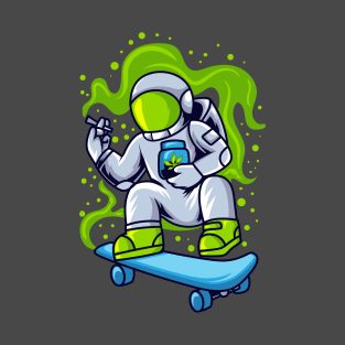 Astroweed Playing Skateboard T-Shirt