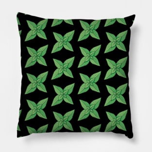 Mint Leaves Pattern Pillow