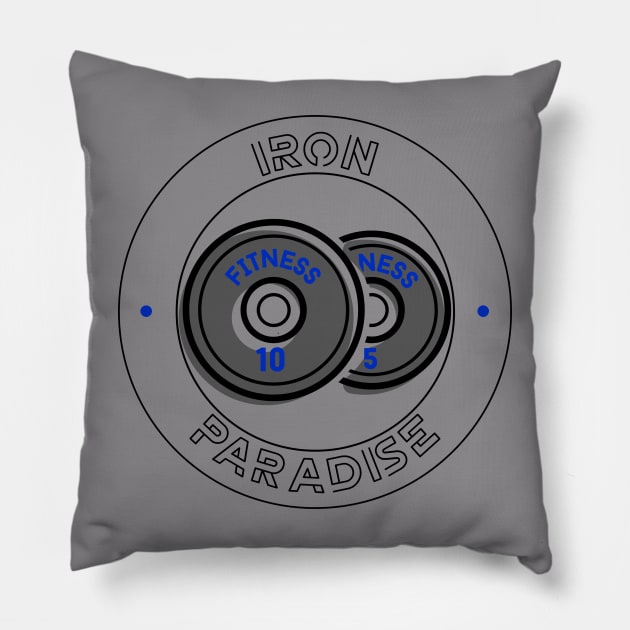 Iron Paradise - T-Shirt Pillow by FitnessMotivationWear