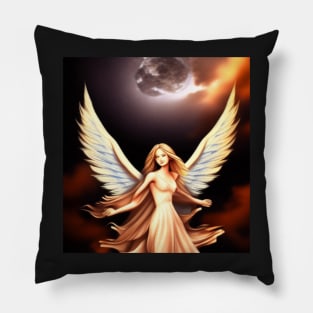 Flying Angel Vintage Pillow