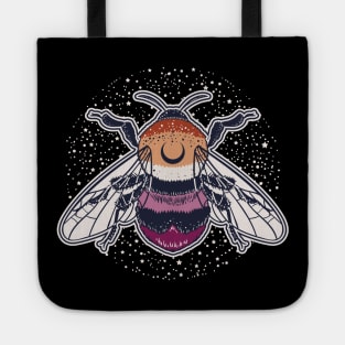 Lesbian Bee Proud LGBT Gay Pride Flag Tote