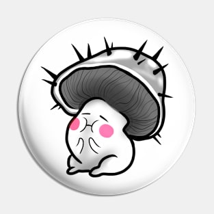 White Blushing fluffy mushroom Pin