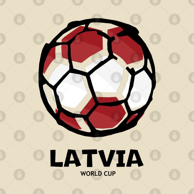 Latvia Football Country Flag by KewaleeTee