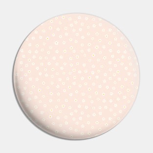 White Flowers On Pink Pin