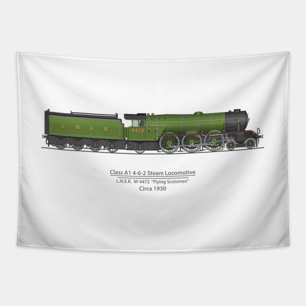 Flying Scotsman Circa 1930 Tapestry by SteveHClark