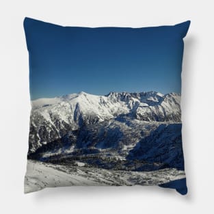 winter mountains Pillow